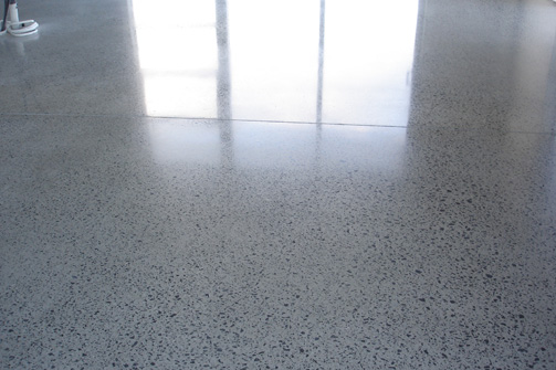 BriStone Is mechanically infused into the concrete once the polishing process is completed.